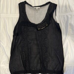 Cabi Black Bejeweled Sleeveless Top